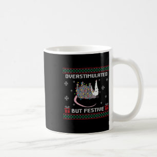 Überstimuliert, aber festlich Possum Ugly Weihnach Kaffeetasse