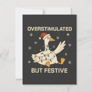 Überstimulierte aber festliche Weihnachtsgans Xmas Dankeskarte