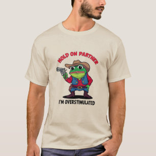 Überstimulierter Cowboy-Frosch T-Shirt
