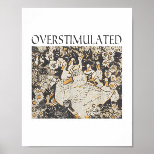 Überstimulierter Spaß-Retro-Duck Poster