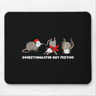 Überstimuliertes aber festliches Possum lustiges W Mousepad