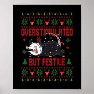 Überstimuliertes aber festliches Possum-Weihnachte Poster