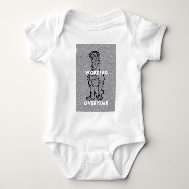 Überstunden Baby Strampler (Vorderseite)
