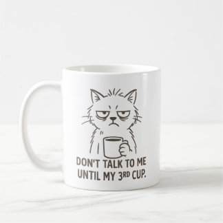 Überstunden Cat Tasse - "Sprich nicht mit mir bis