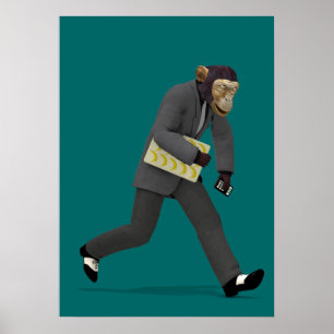 Überstürzen in das Affengeschäft Poster