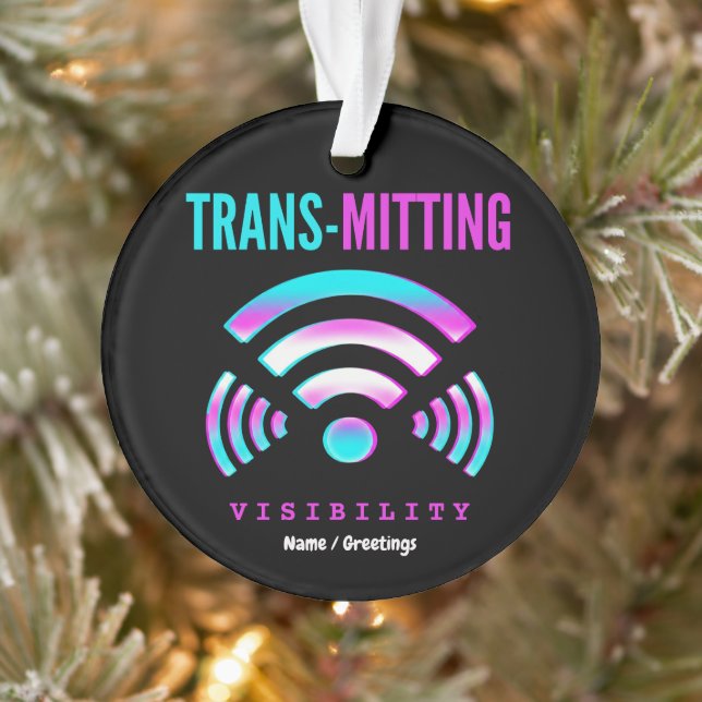 Übertragene Sichtbarkeit Moderner Fehler Transgend Ornament (Baum)