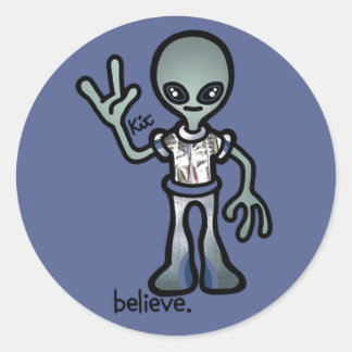 Übertragung von Alien Runder Aufkleber