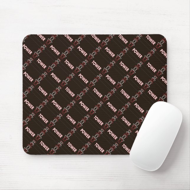 Übertragungsturm und Power-Leitungsmuster Mousepad (Mit Mouse)