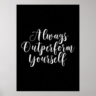 Übertreffen Sie - Gym Hustle Success Motivierend Poster