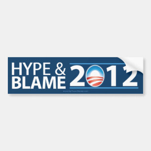 Übertreibung u. Schuld 2012 - Antibarack obama Autoaufkleber