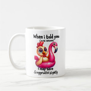 Übertriebene normale Tasse von Hühnchen-Flamingo