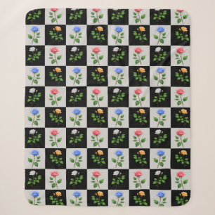 Überwachtes mehrfarbiges Blumendesign für die Rose Sherpadecke