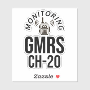 Überwachung der GMRS. Kanal 20 Aufkleber