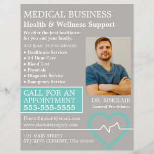 Überwachung der Herzfrequenz, Allgemeinmediziner,  Flyer