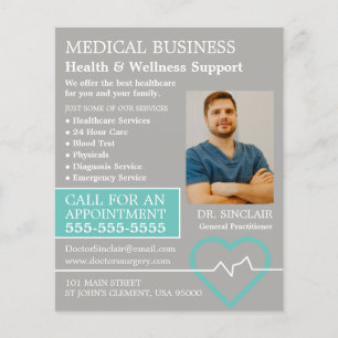 Überwachung der Herzfrequenz, Allgemeinmediziner,  Flyer