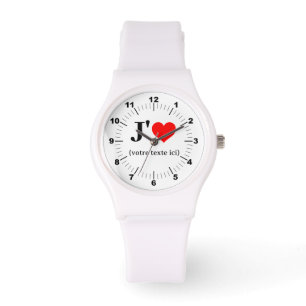 Überwachung der weißen Streifen - Benutzerdefinier Armbanduhr