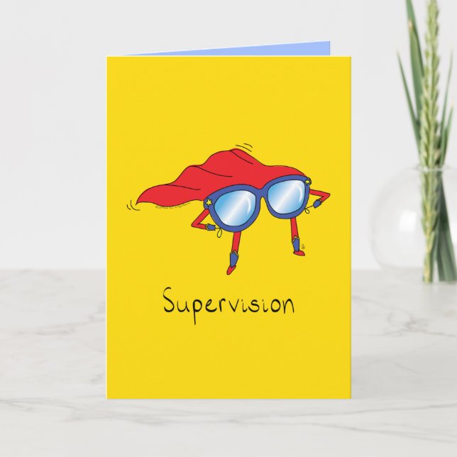Überwachung - Superheld-Augen-Glas-Gruß-Karte Karte (Vorderseite)
