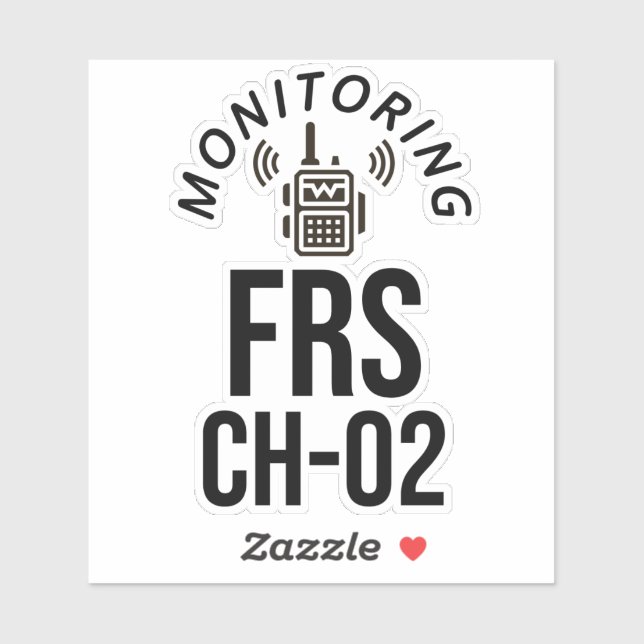 Überwachung von FRS-Radio-Kanal 2 Aufkleber (Blatt)