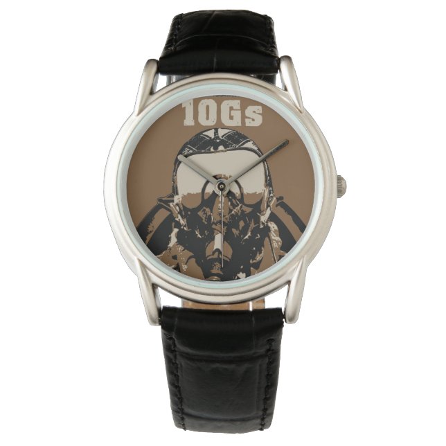 Überwachung von Kampfflugzeugen Armbanduhr (Vorderseite)