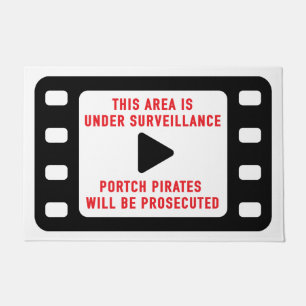 Überwachungswarnung Fußmatte