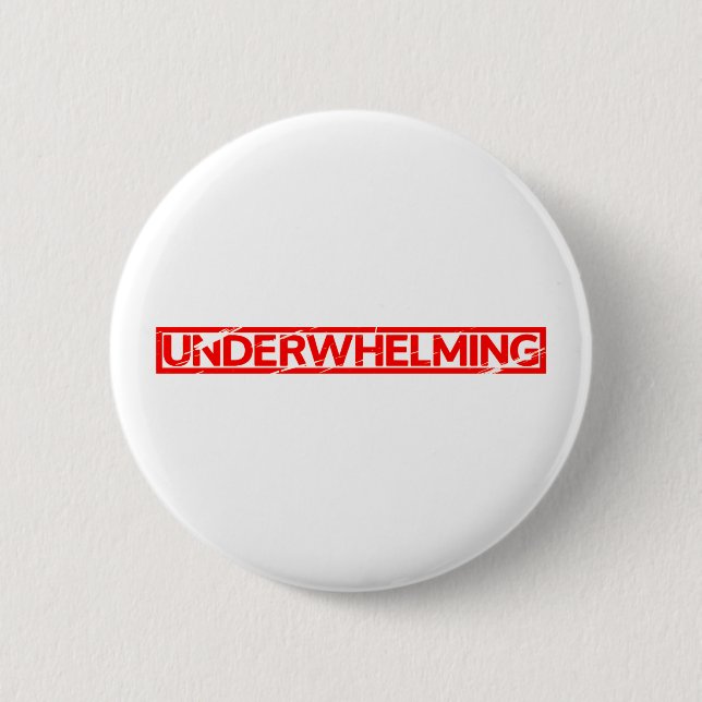 Überwältigende Briefmarke Button (Vorderseite)