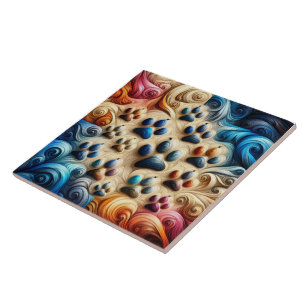 Überwältigender Kuhdruck Fliese