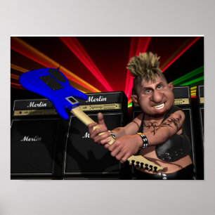 Überwältigendes junger Mann-Plakat Poster