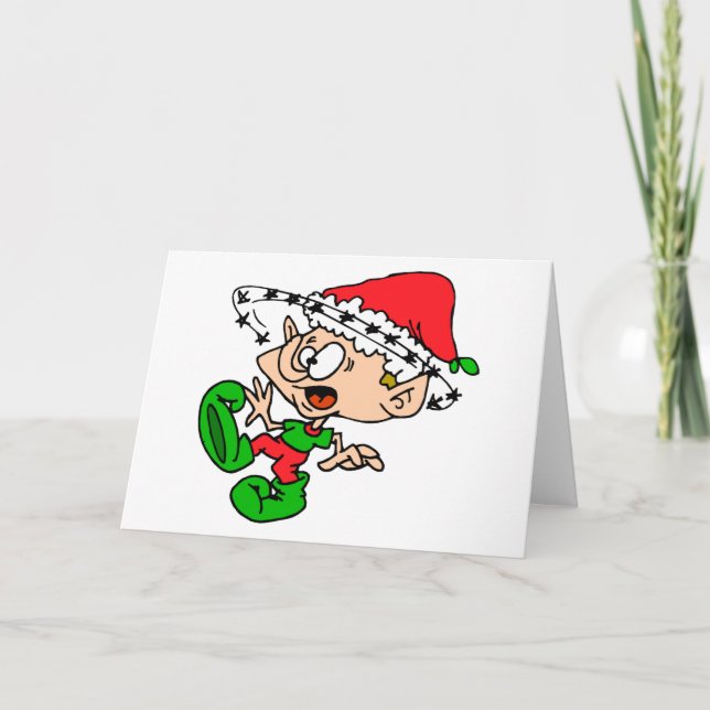 Überwältigte Elf Xmas Weihnachten Weihnachten (Vorderseite)