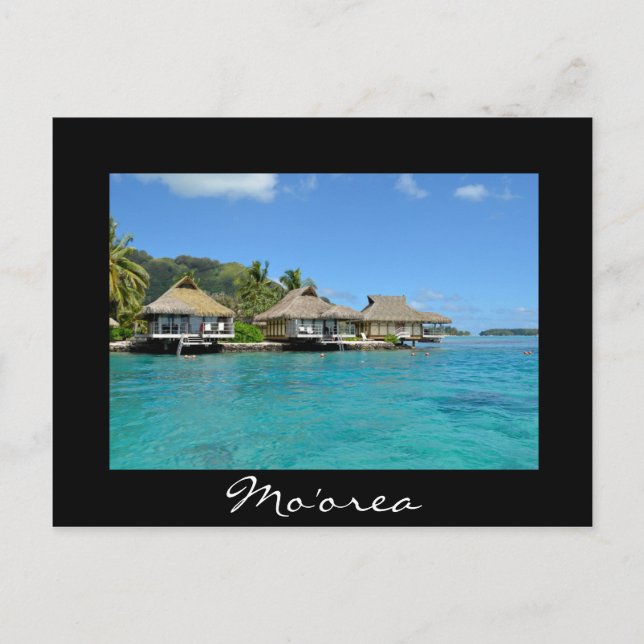 Überwasserbungalows Moorea Postkarte (Vorderseite)
