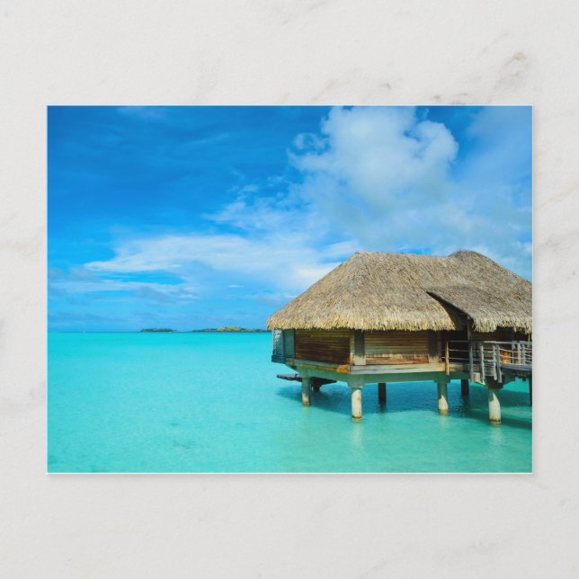 Überwasserbungalows Postkarte (Vorderseite)