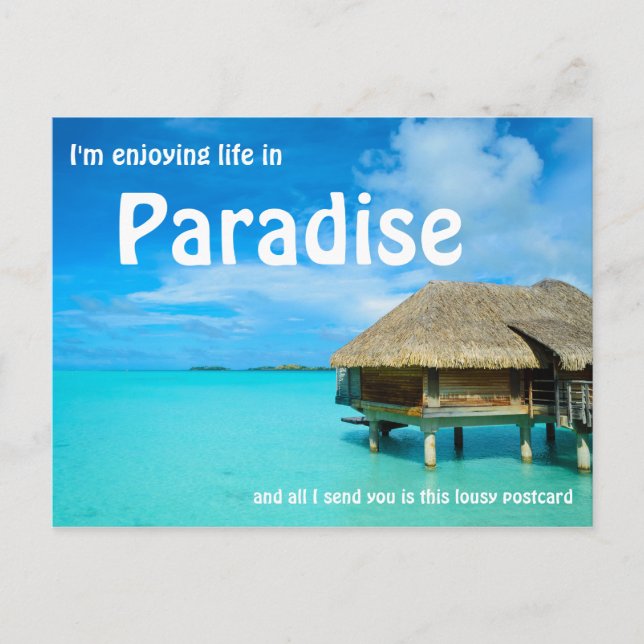 Überwasserbungalows Postkarte (Vorderseite)