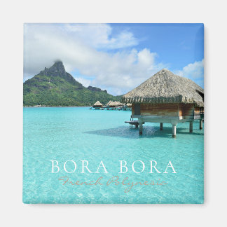 Überwasserresort auf Bora Bora. Polynesien Magnet