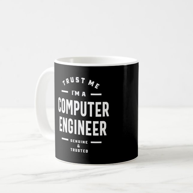 Überweisung für den Arbeitsplatz eines Computering Kaffeetasse (Vorderseite Links)