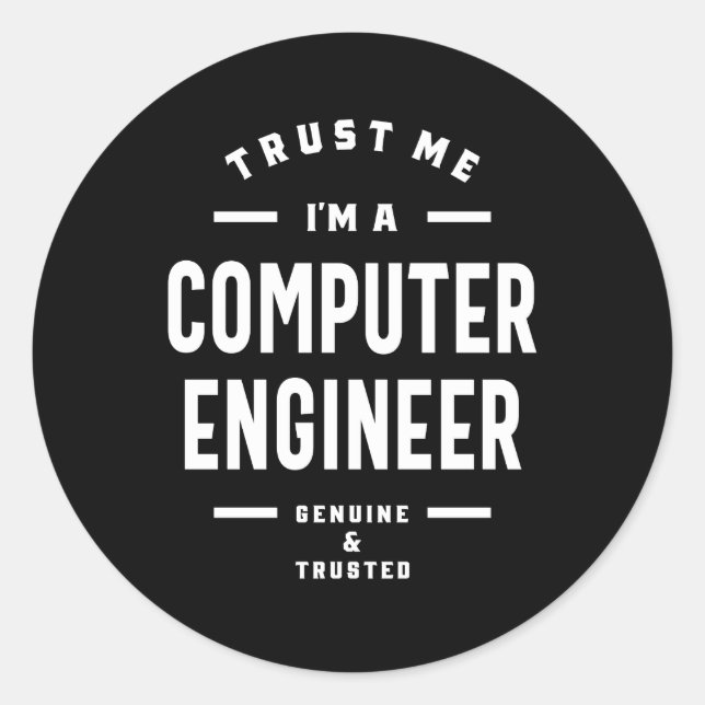 Überweisung für den Arbeitsplatz eines Computering Runder Aufkleber (Vorderseite)