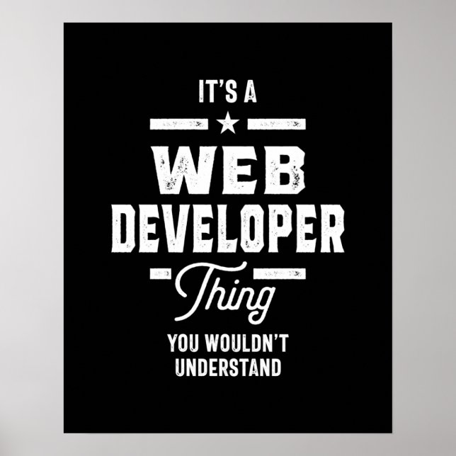Überweisung für den Webentwickler Poster (Vorne)