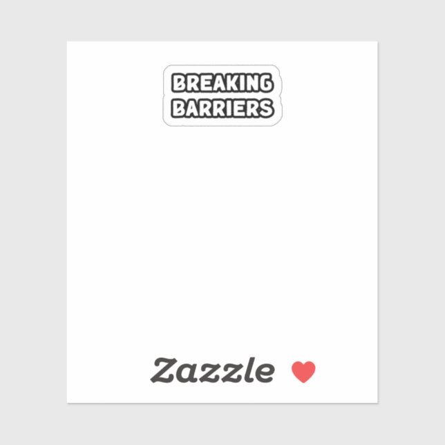 Überwindung von Hindernissen Aufkleber (Blatt)