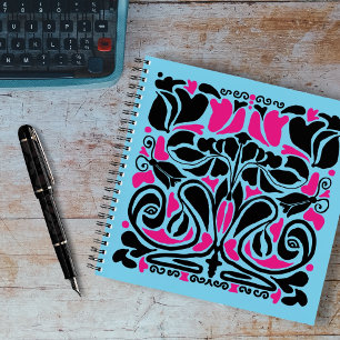 Überwucherung illustriert Art Nouveau Notizbuch