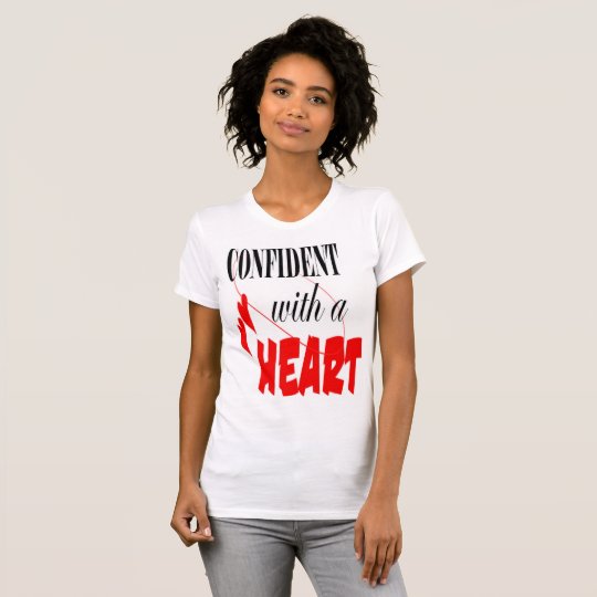 überzeugt mit einem Herzen T-Shirt