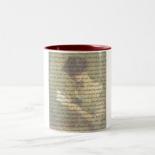 Überzeugungs-Buchstabe Zweifarbige Tasse