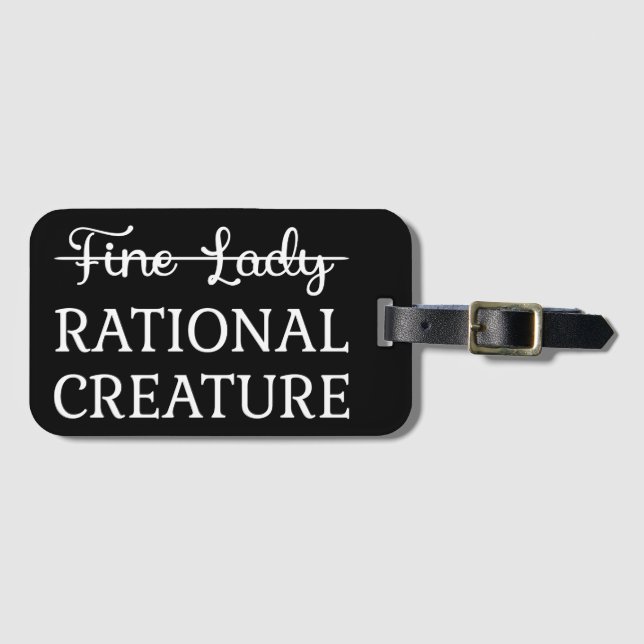 Überzeugungskraft Jane Austen - Rational Creature  Gepäckanhänger (Vorderseite (Horizontal))