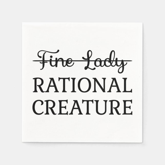Überzeugungskraft Jane Austen - Rational Creature  Serviette (Vorderseite)