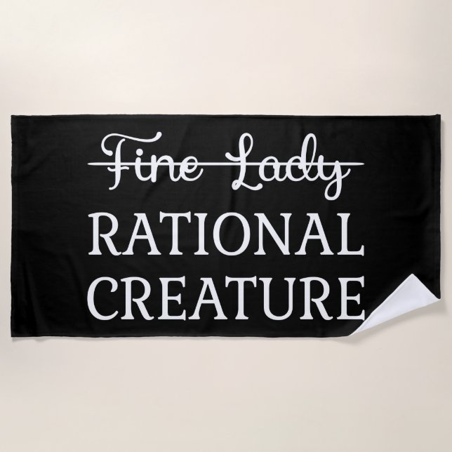 Überzeugungskraft Jane Austen - Rational Creature  Strandtuch (Vorderseite)
