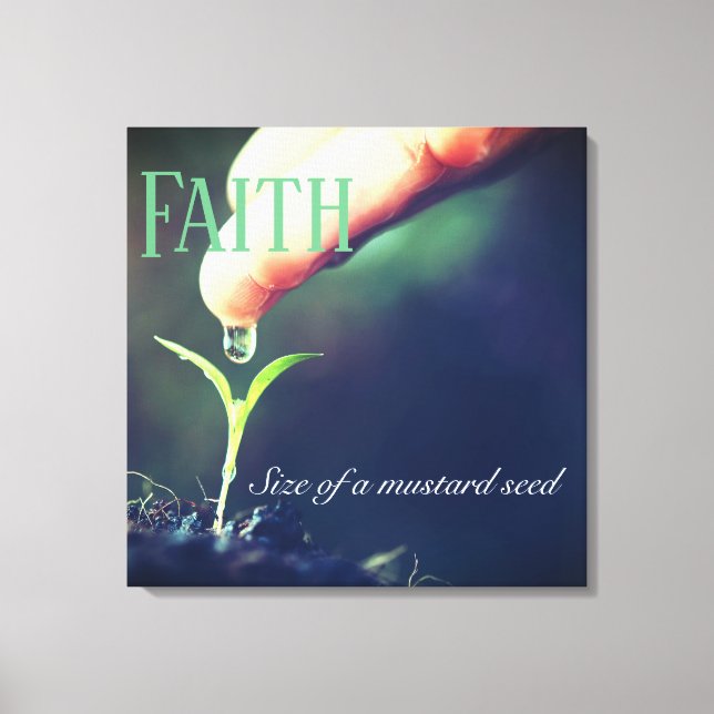überzogene Canvas Art-Faith Seedling Leinwanddruck (Vorderseite)