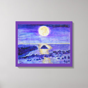 überzogene Canvas Print- Mondlicht-Feier Leinwanddruck