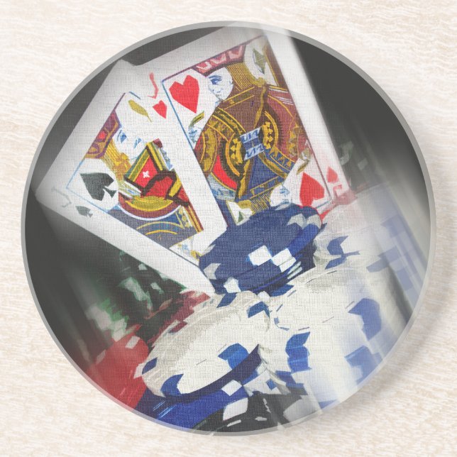 Überzogene Haken-Untersetzer Sandstein Untersetzer (Vorne)