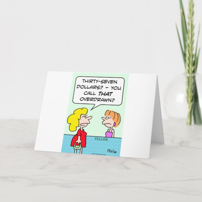 überzogener Aufruf Karte (Vorderseite)