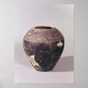 Überzug-Vase verziert mit wallend Linien Poster