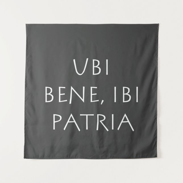 Ubi bene ibi patria wandteppich (Vorderseite)