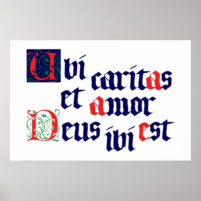 Ubi Caritas Poster (Vorne)