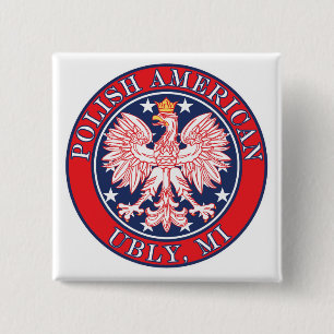 Ubly Michigan Polish Button